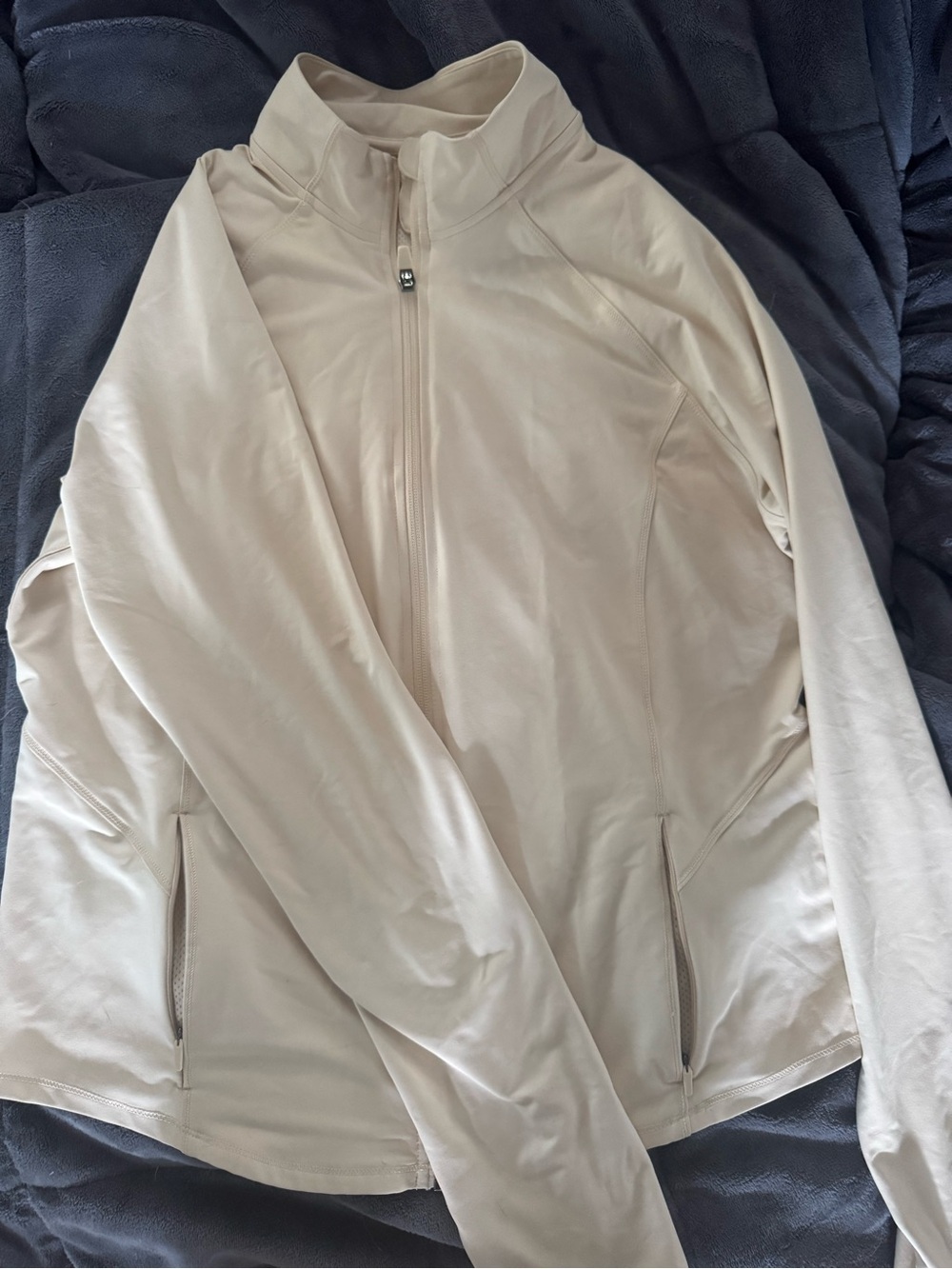 Old Navy Light Beige Full-Zip Jacket